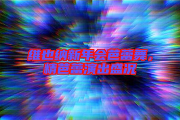 維也納新年會芭蕾舞,精芭蕾演出盛況