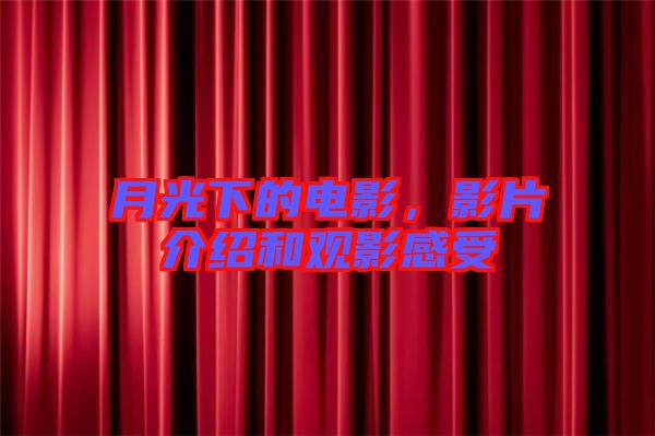 月光下的電影,影片介紹和觀影感受