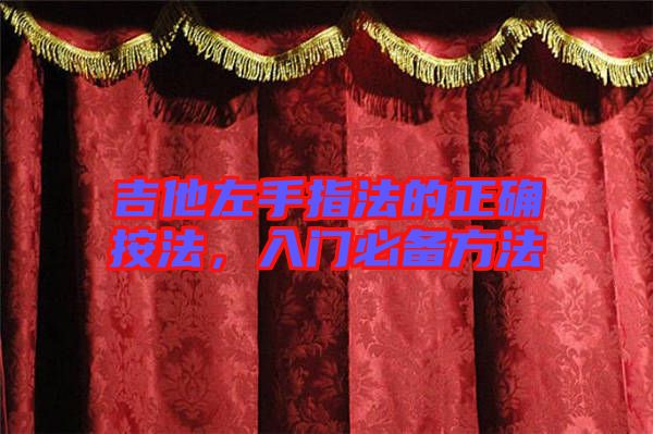 吉他左手指法的正確按法，入門必備方法