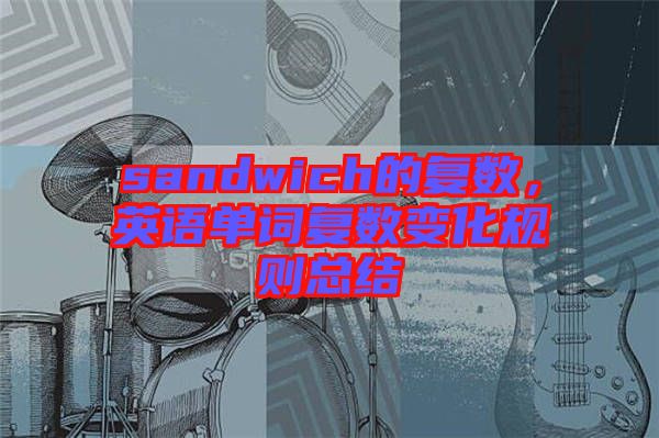 sandwich的復數,英語單詞復數變化規則總結