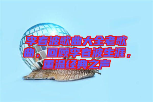 李春波歌曲大全老歌曲,回顧李春波生涯,重溫經(jīng)典之聲