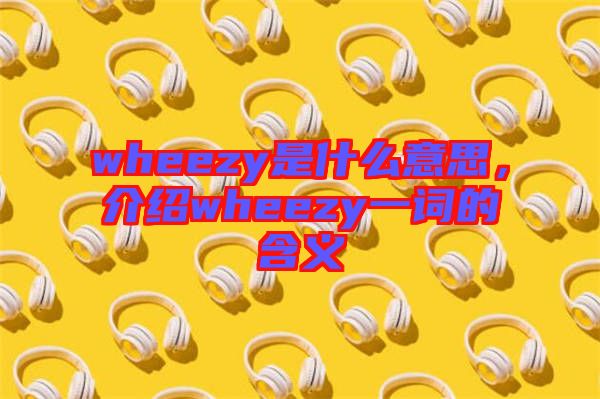 wheezy是什么意思,介紹wheezy一詞的含義