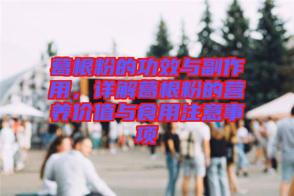 葛根粉的功效與副作用,詳解葛根粉的營養價值與食用注意事項