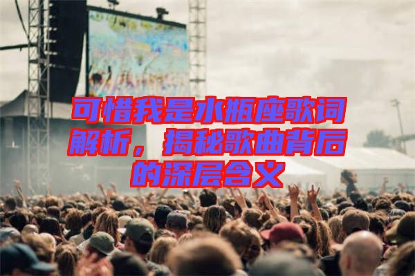 可惜我是水瓶座歌詞解析,揭秘歌曲背后的深層含義
