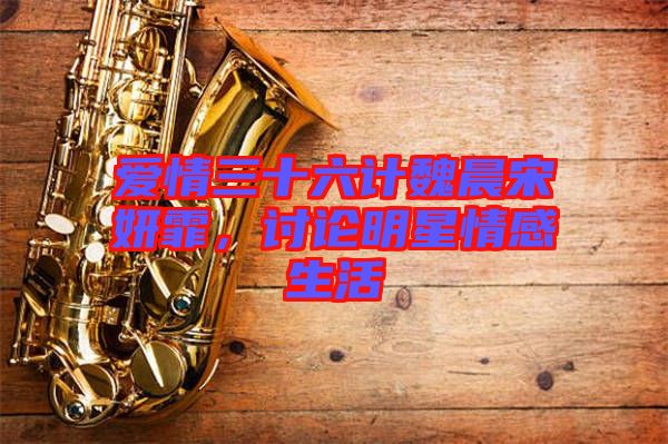 愛情三十六計魏晨宋妍霏,討論明星情感生活