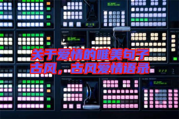 關于愛情的唯美句子古風,古風愛情語錄