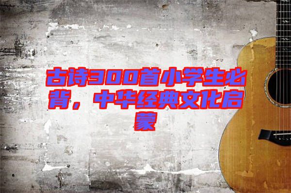 古詩300首小學生必背,中華經典文化啟蒙