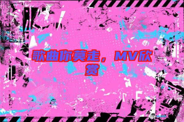 歌曲你莫走,MV欣賞