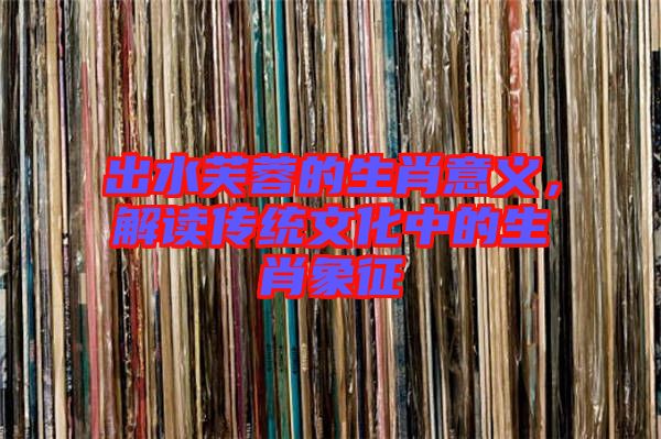 出水芙蓉的生肖意義,解讀傳統(tǒng)文化中的生肖象征