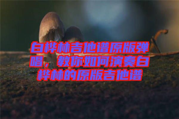 白樺林吉他譜原版彈唱,教你如何演奏白樺林的原版吉他譜