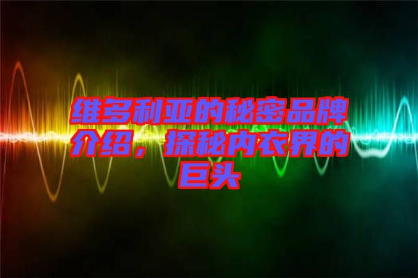 維多利亞的秘密品牌介紹,探秘內衣界的巨頭
