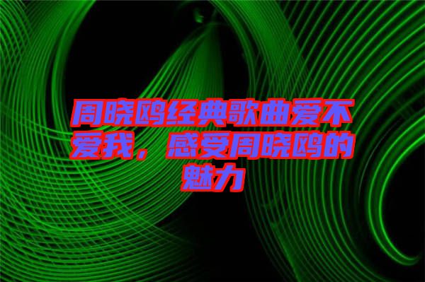 周曉鷗經(jīng)典歌曲愛不愛我,感受周曉鷗的魅力
