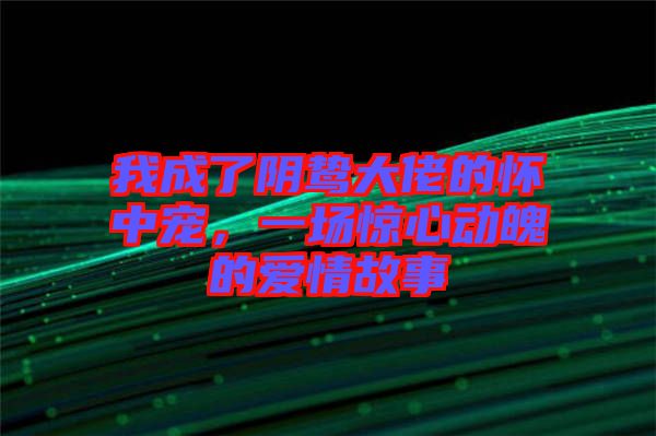 我成了陰鷙大佬的懷中寵,一場驚心動魄的愛情故事