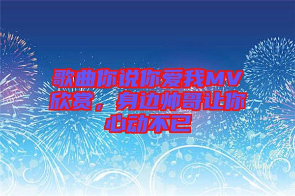 歌曲你說(shuō)你愛(ài)我MV欣賞,身邊帥哥讓你心動(dòng)不已