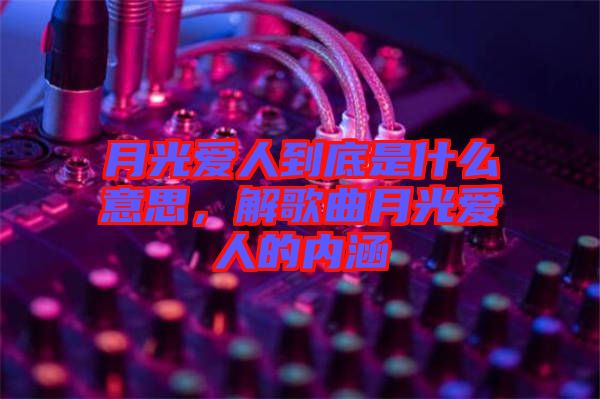 月光愛人到底是什么意思,解歌曲月光愛人的內涵