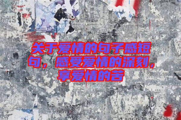關(guān)于愛情的句子感短句,感受愛情的深刻,享愛情的苦