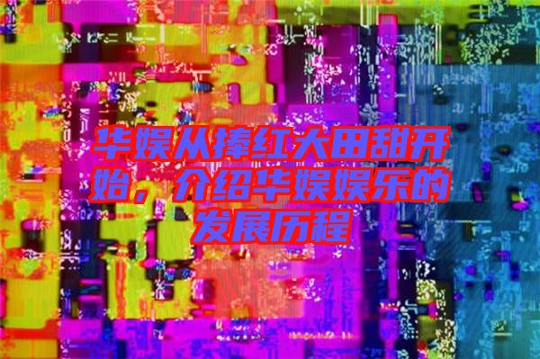 華娛從捧紅大田甜開始,介紹華娛娛樂的發展歷程