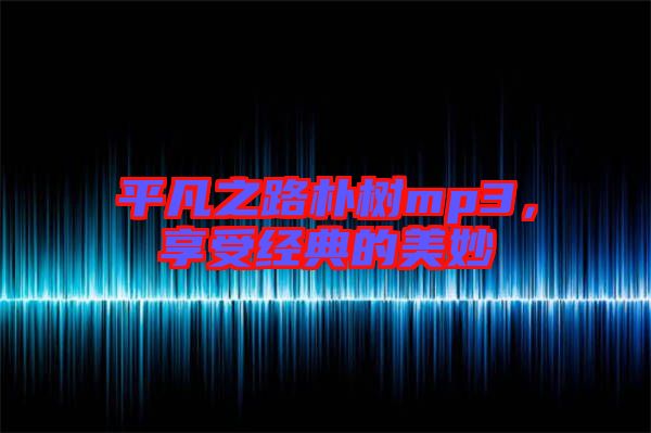 平凡之路樸樹mp3,享受經(jīng)典的美妙