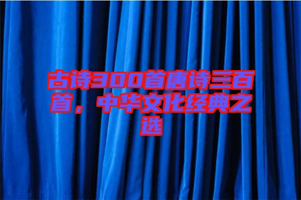 古詩(shī)300首唐詩(shī)三百首,中華文化經(jīng)典之選