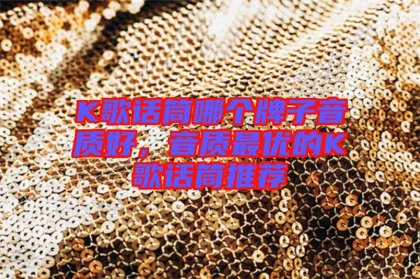 K歌話筒哪個牌子音質好,音質最優的K歌話筒推薦