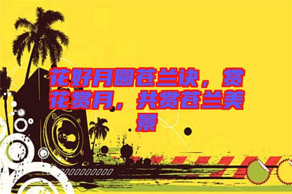 花好月圓蒼蘭訣，賞花賞月，共賞蒼蘭美景