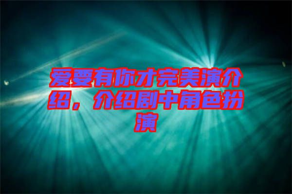 愛要有你才完美演介紹,介紹劇中角色扮演