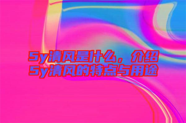 5y清風是什么,介紹5y清風的特點與用途