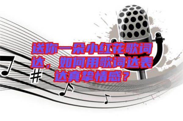 送你一朵小紅花歌詞達,如何用歌詞達表達真摯情感?