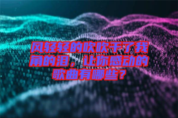 風(fēng)輕輕的吹吹干了我角的淚,讓你感動(dòng)的歌曲有哪些?