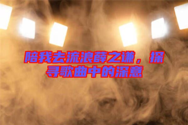 陪我去流浪薛之謙,探尋歌曲中的深意