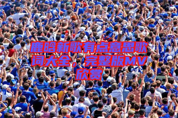 鹿晗新歌有點(diǎn)意思歌詞大全,完整版MV欣賞