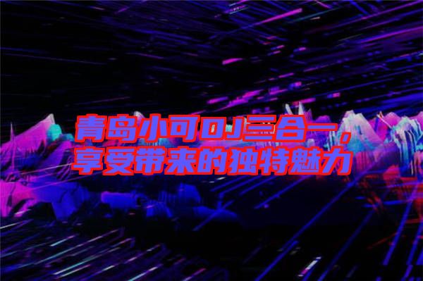 青島小可DJ三合一,享受帶來(lái)的獨(dú)特魅力