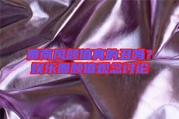 賈南風顏值真的丑嗎?娛樂圈顏值觀念討論