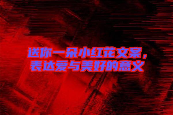 送你一朵小紅花文案,表達愛與美好的意義