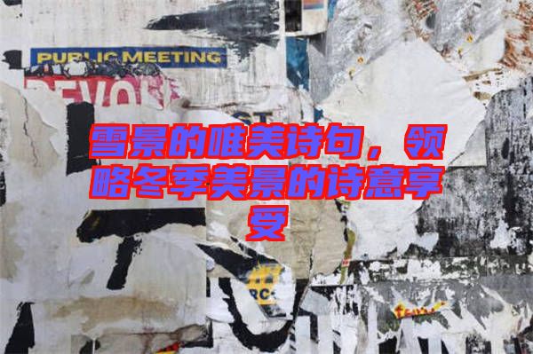 雪景的唯美詩句,領略冬季美景的詩意享受