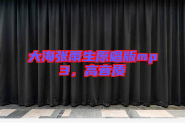 大海張雨生原唱版mp3,高音質